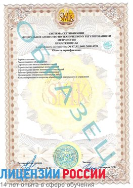 Образец сертификата соответствия (приложение) Белогорск Сертификат ISO 14001